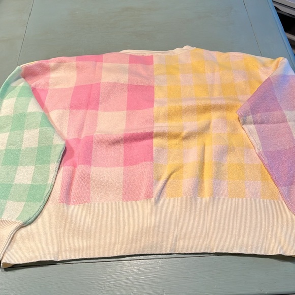 Hailey & Co multi color, button front sweater - Picture 3 of 4